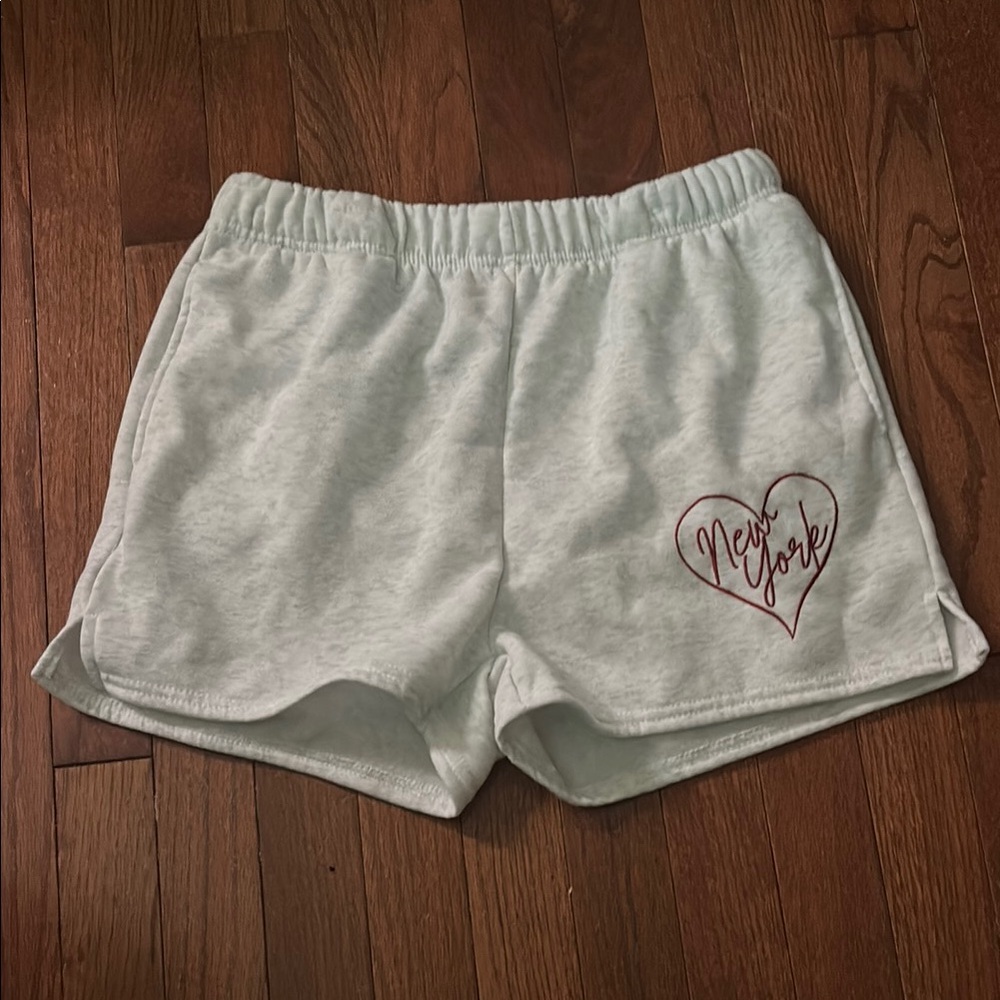 Women's Gray Shorts with Heart Design